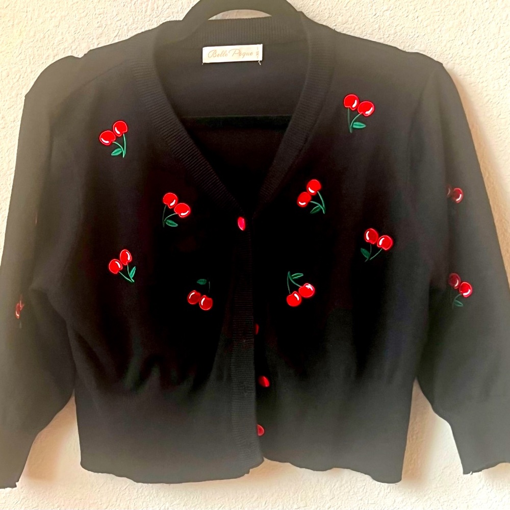 Crop, vintage cardigan